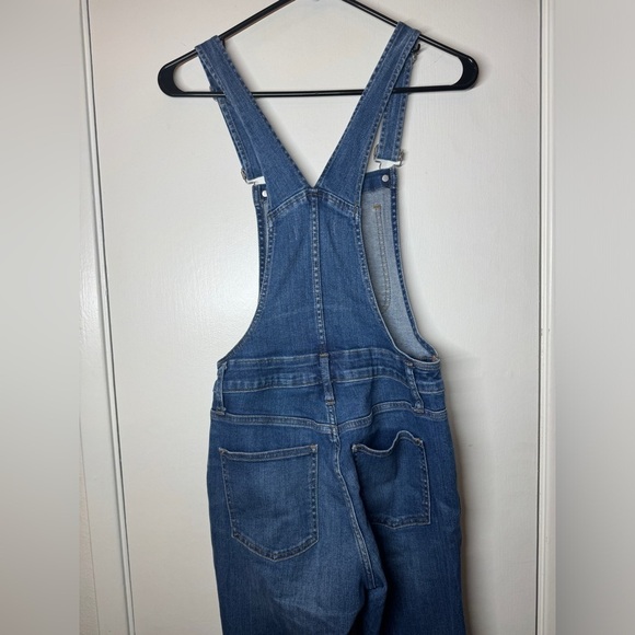 Madewell Blue Jean Denim Side Zipper Skinny Overalls in Jansing Wash Size Small - Picture 12 of 16